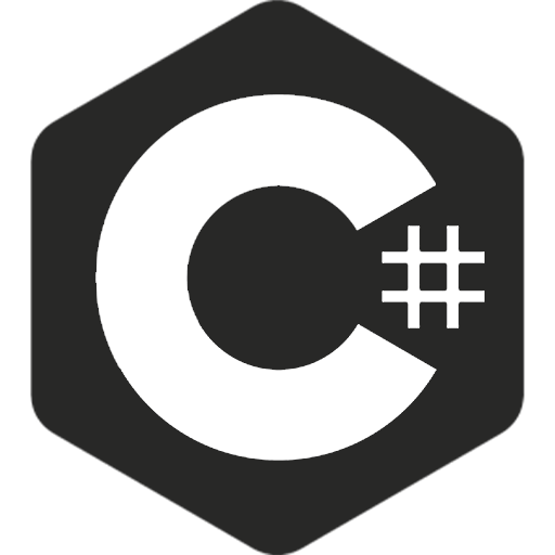 C Sharp logo in black