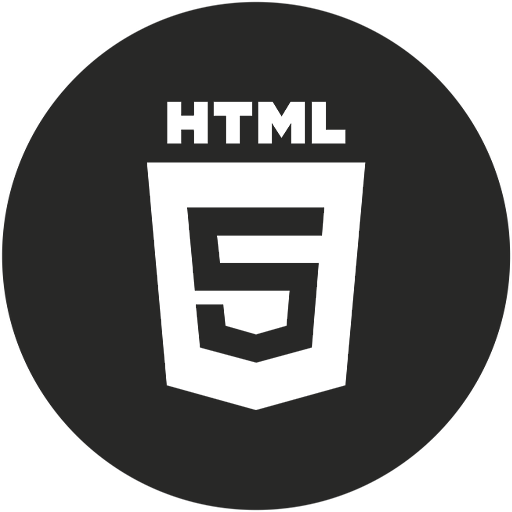 HTML logo in black