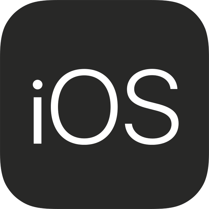 iOS logo in black