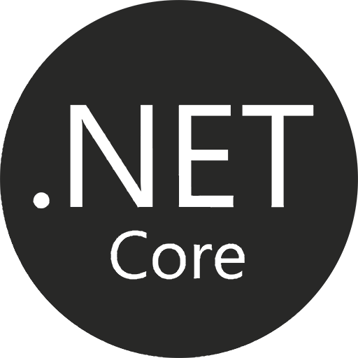 NET Core logo in black